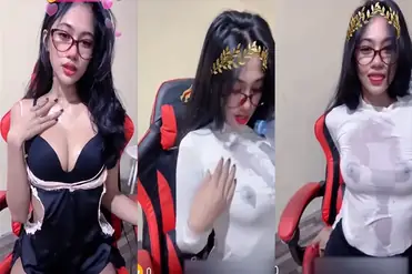 Una Live Pamer Dada Besar Bikin Sange